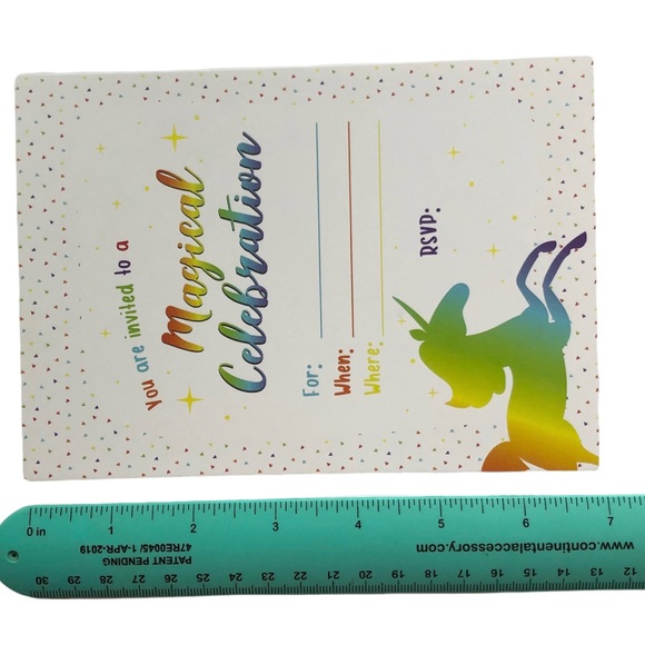 24 Pack Unicorn Invitation Red Envelopes - Picture 7 of 9